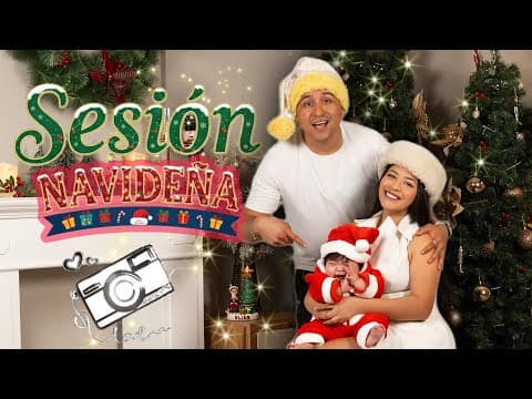 Intentamos una sesión de fotos de Navidad con nuestro bebé…